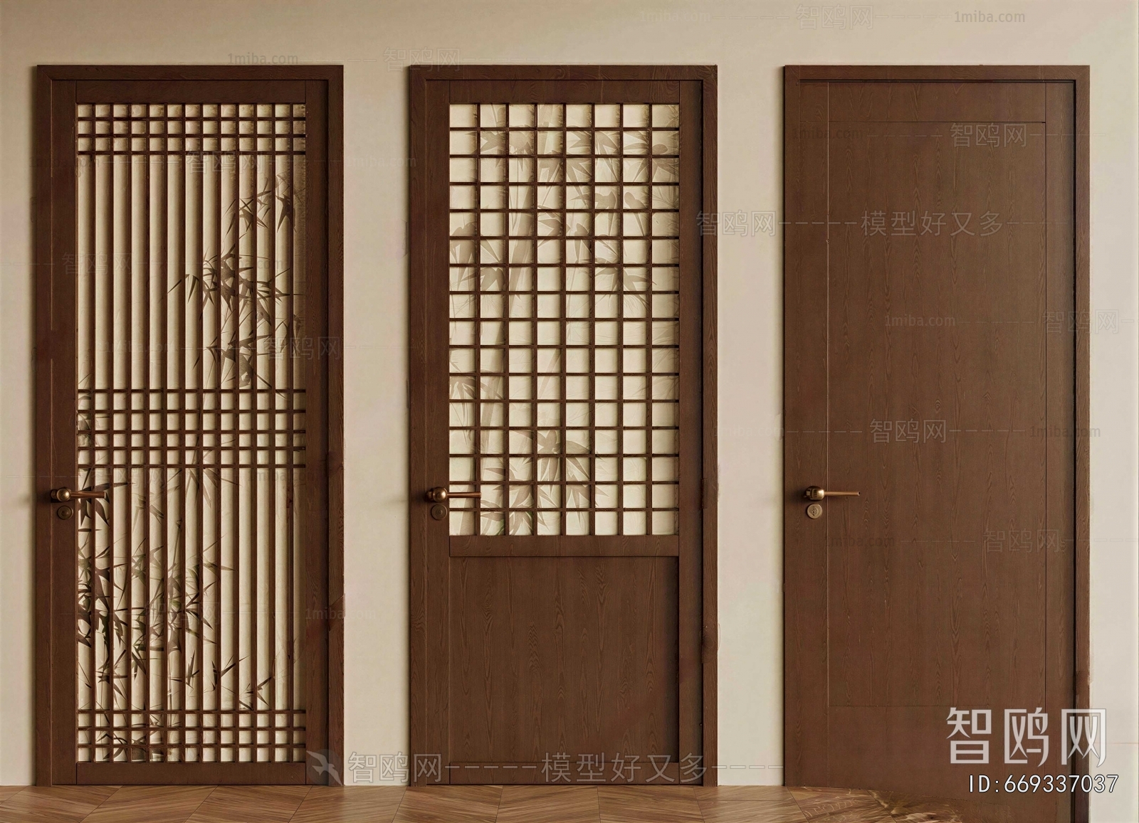 New Chinese Style Single Door