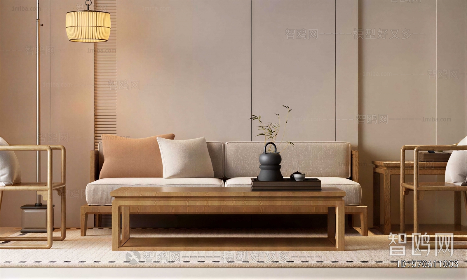 New Chinese Style Sofa Combination