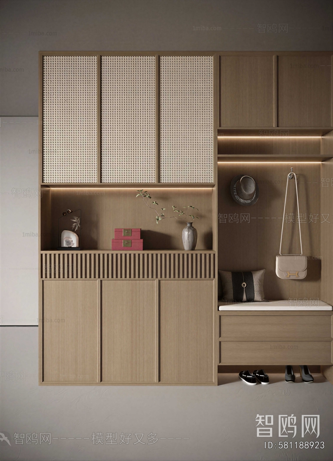 New Chinese Style Shoe Cabinet