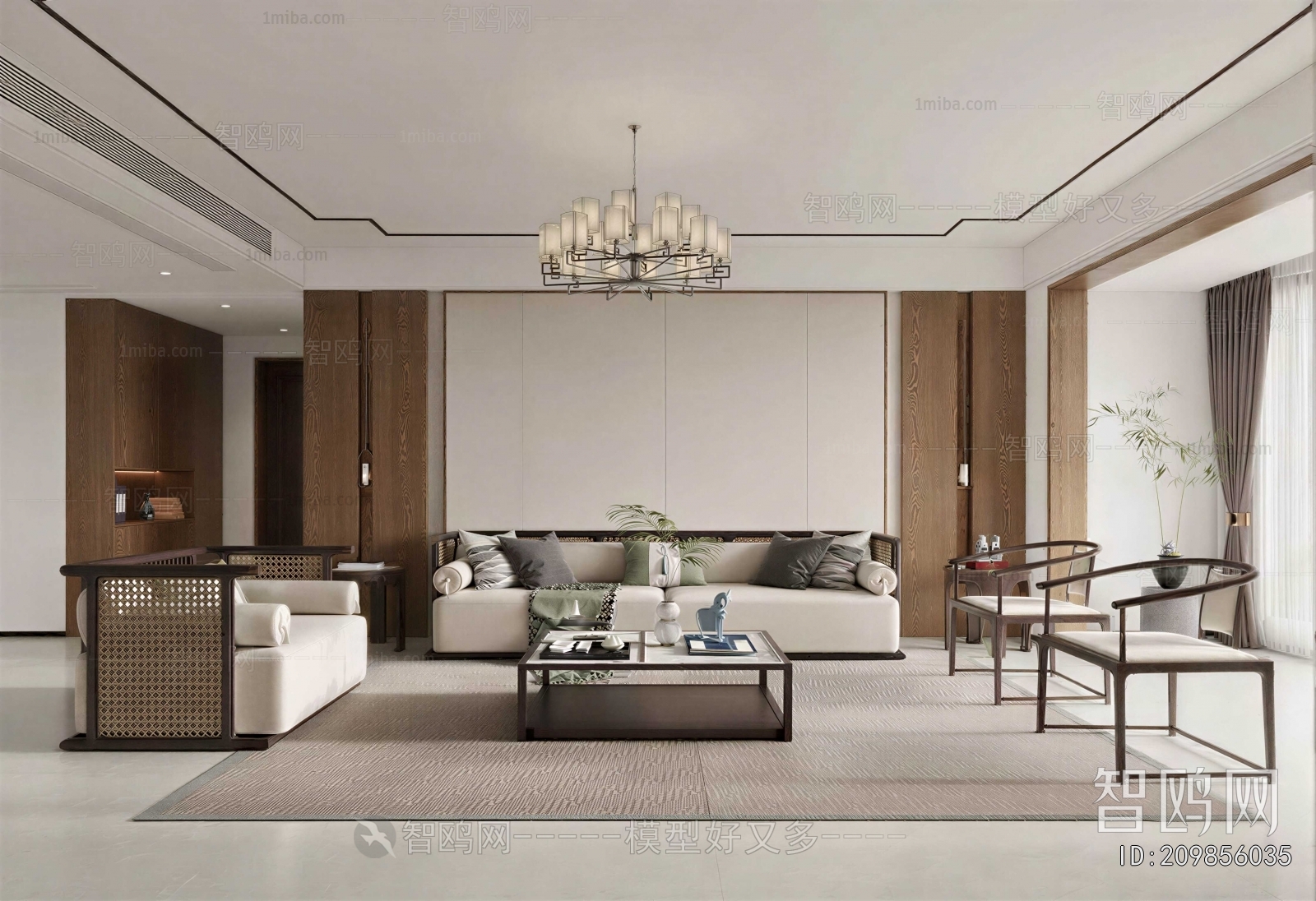 New Chinese Style A Living Room