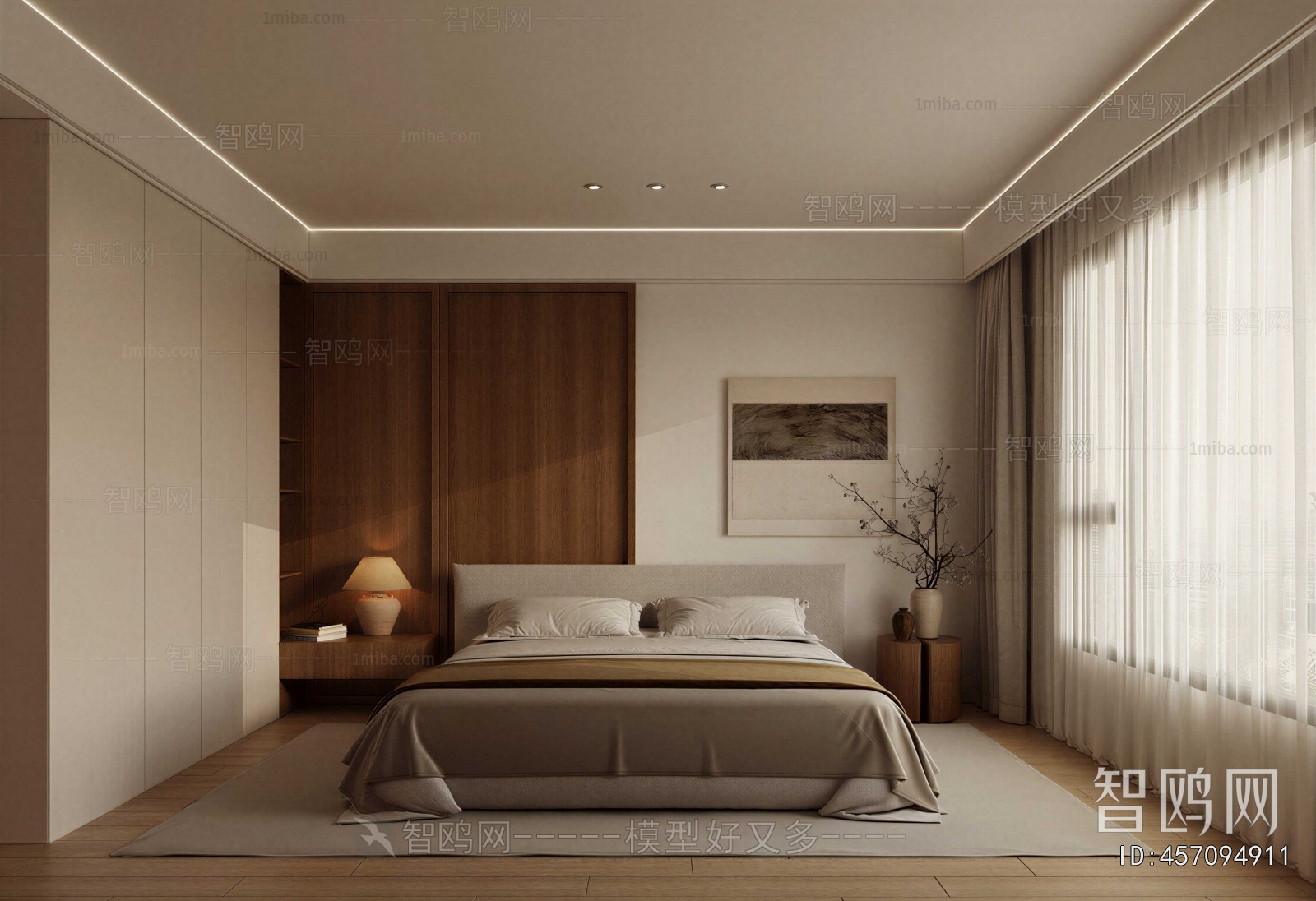 Wabi-sabi Style Bedroom