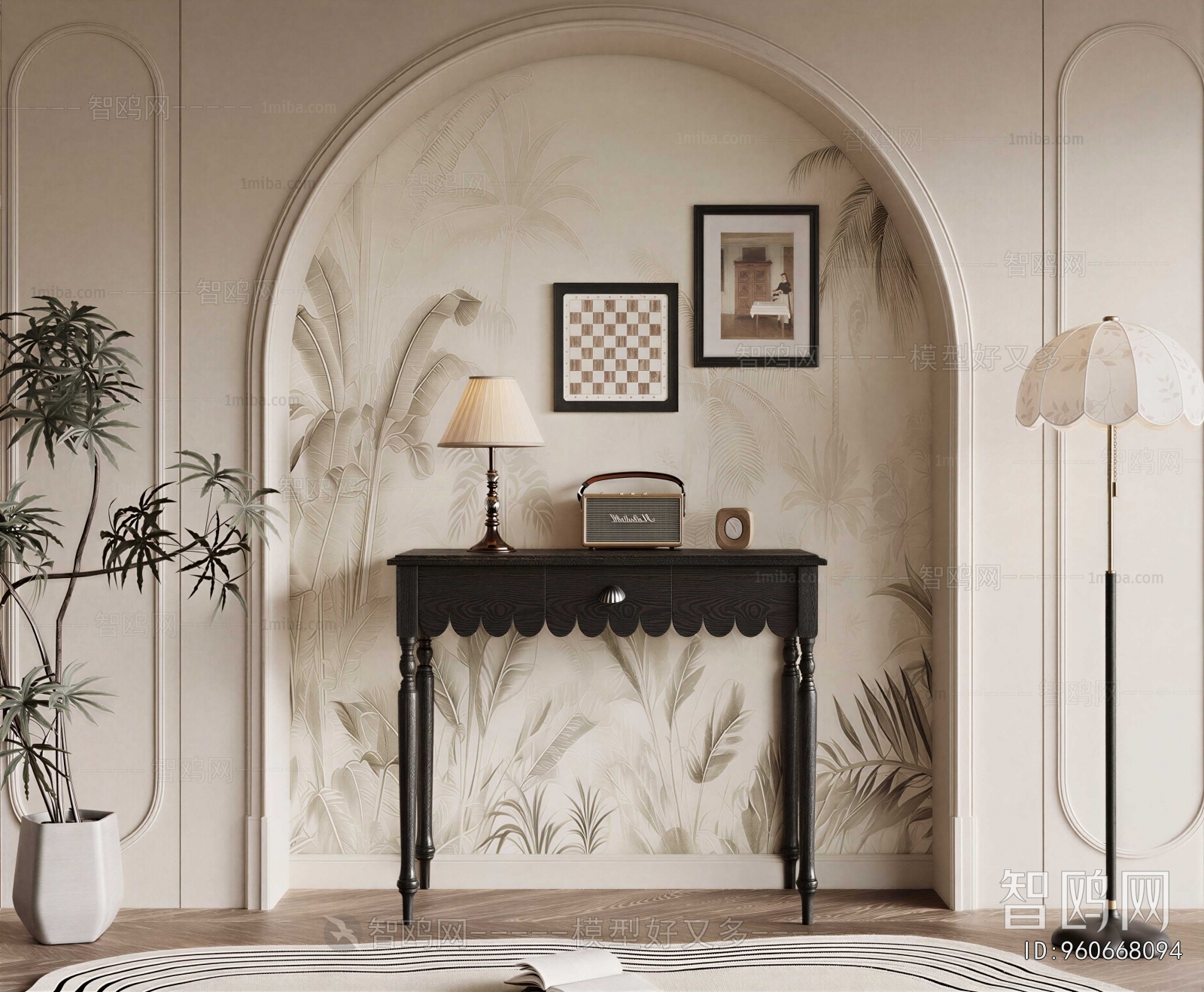 French Style Entrance Cabinet