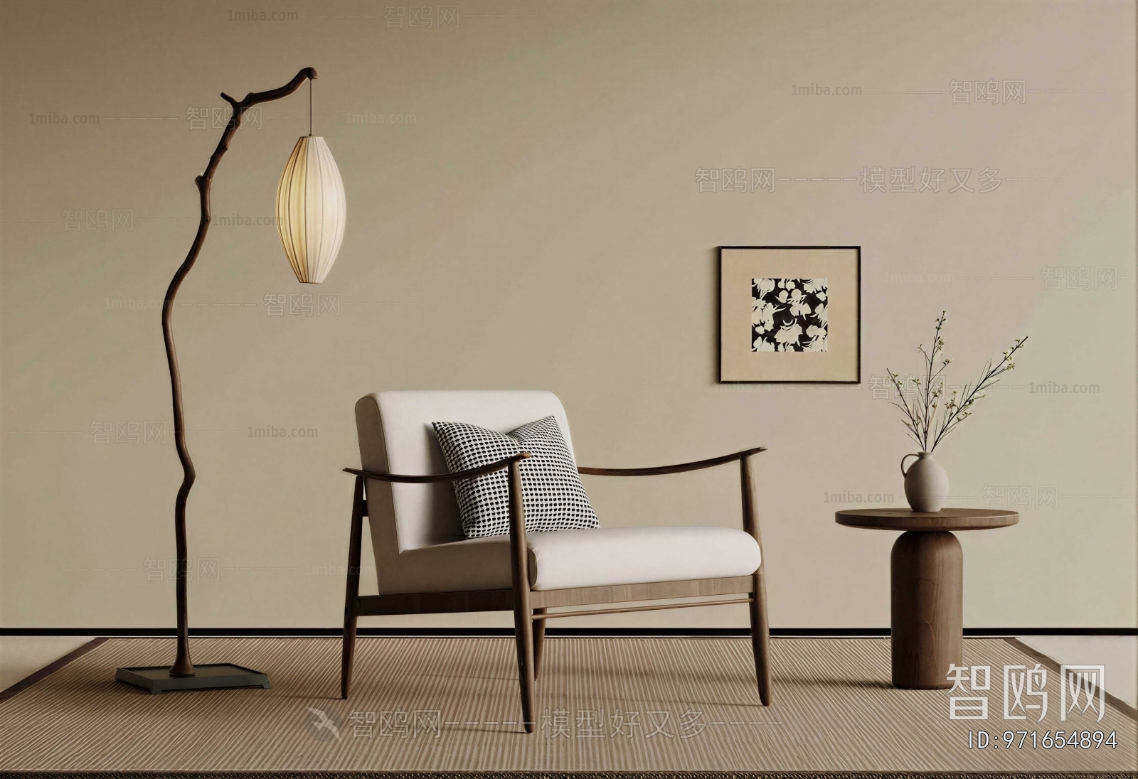 New Chinese Style Lounge Chair