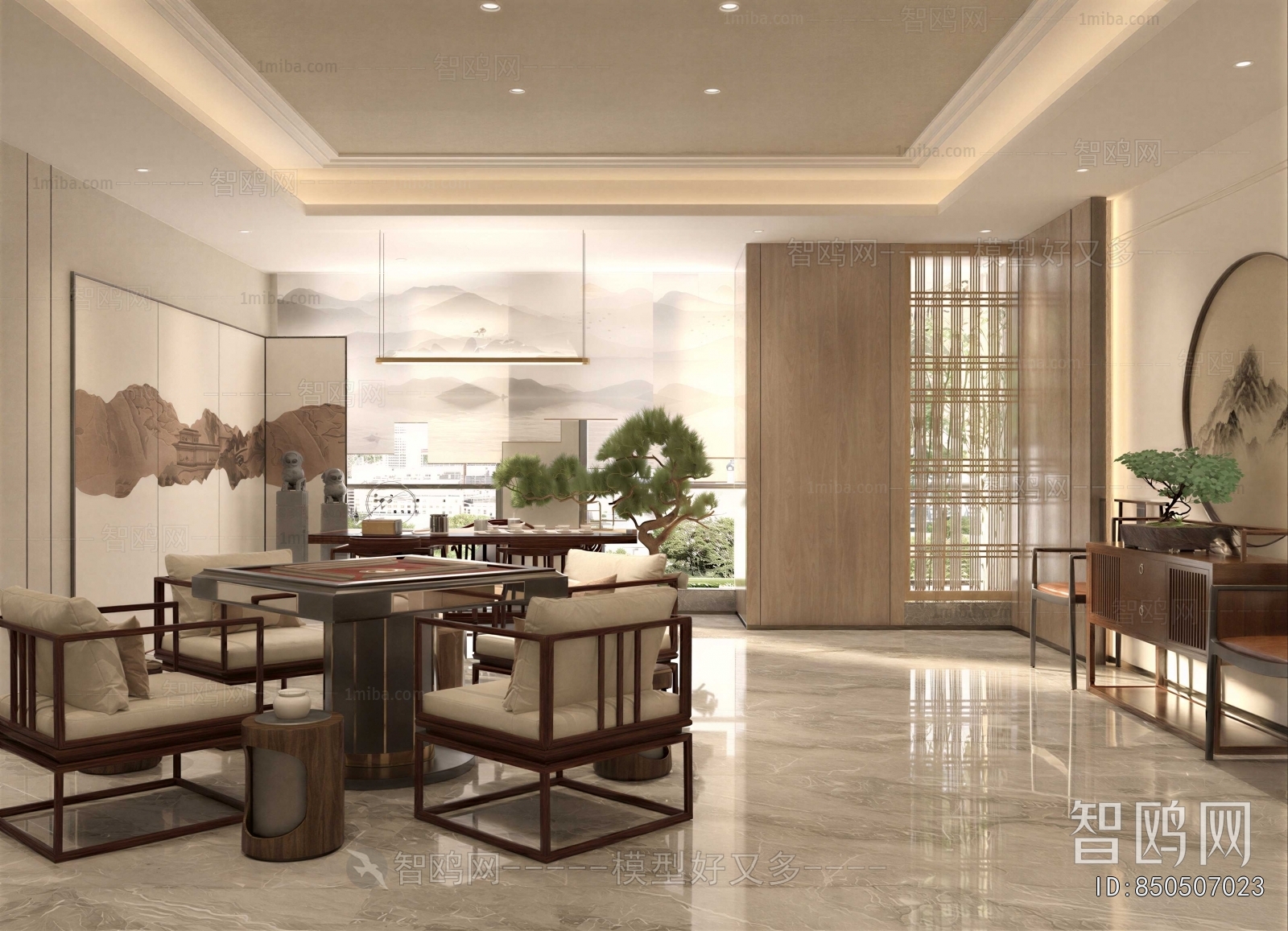 New Chinese Style Chess And Card Room