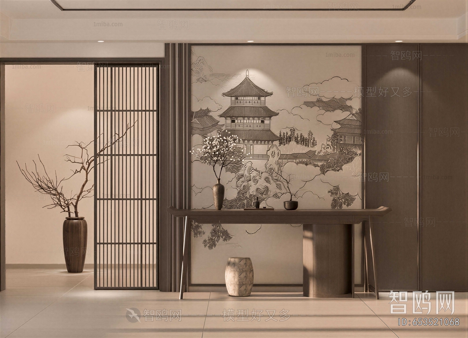 New Chinese Style Hallway
