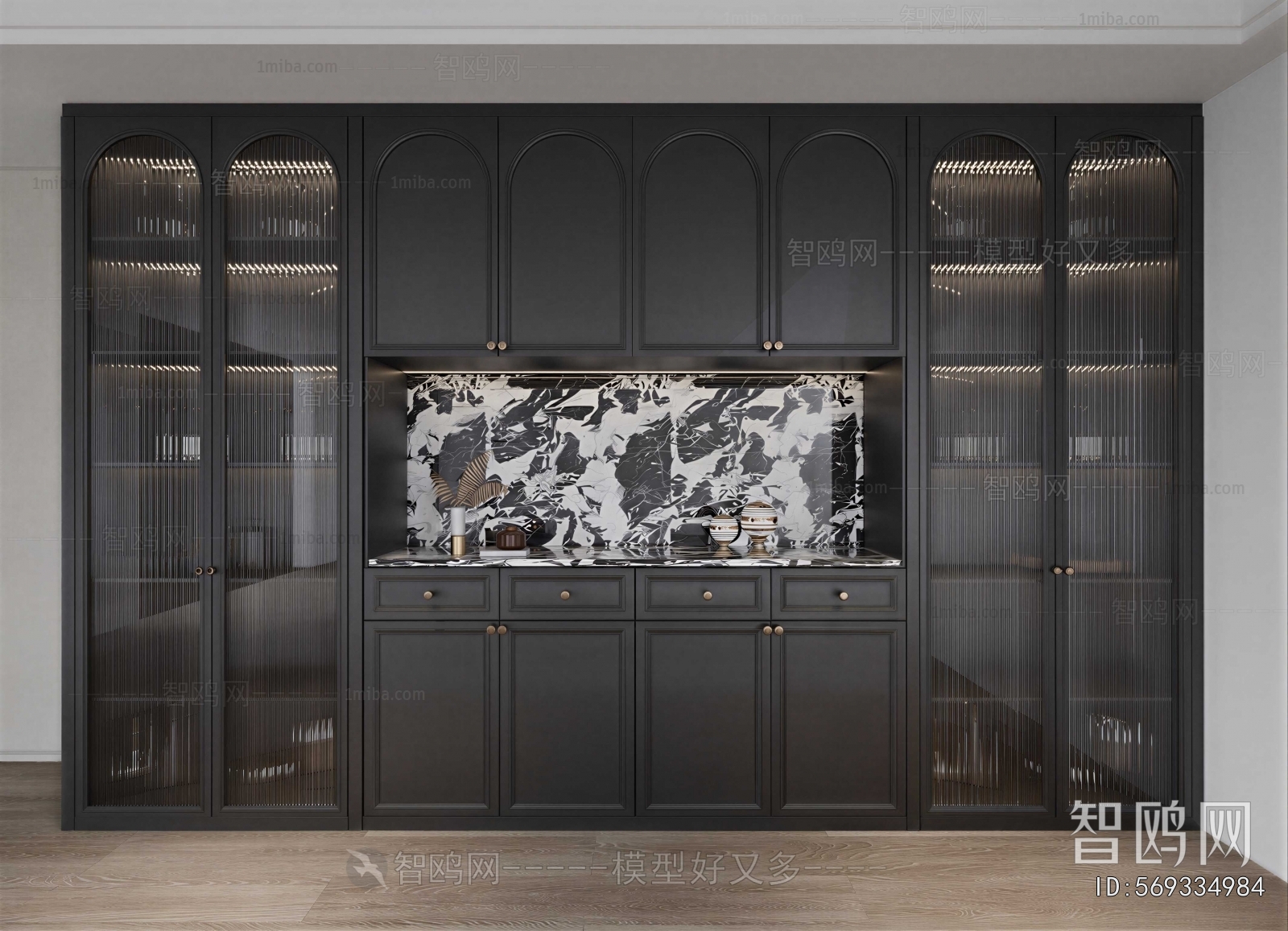 French Style Wine Cabinet