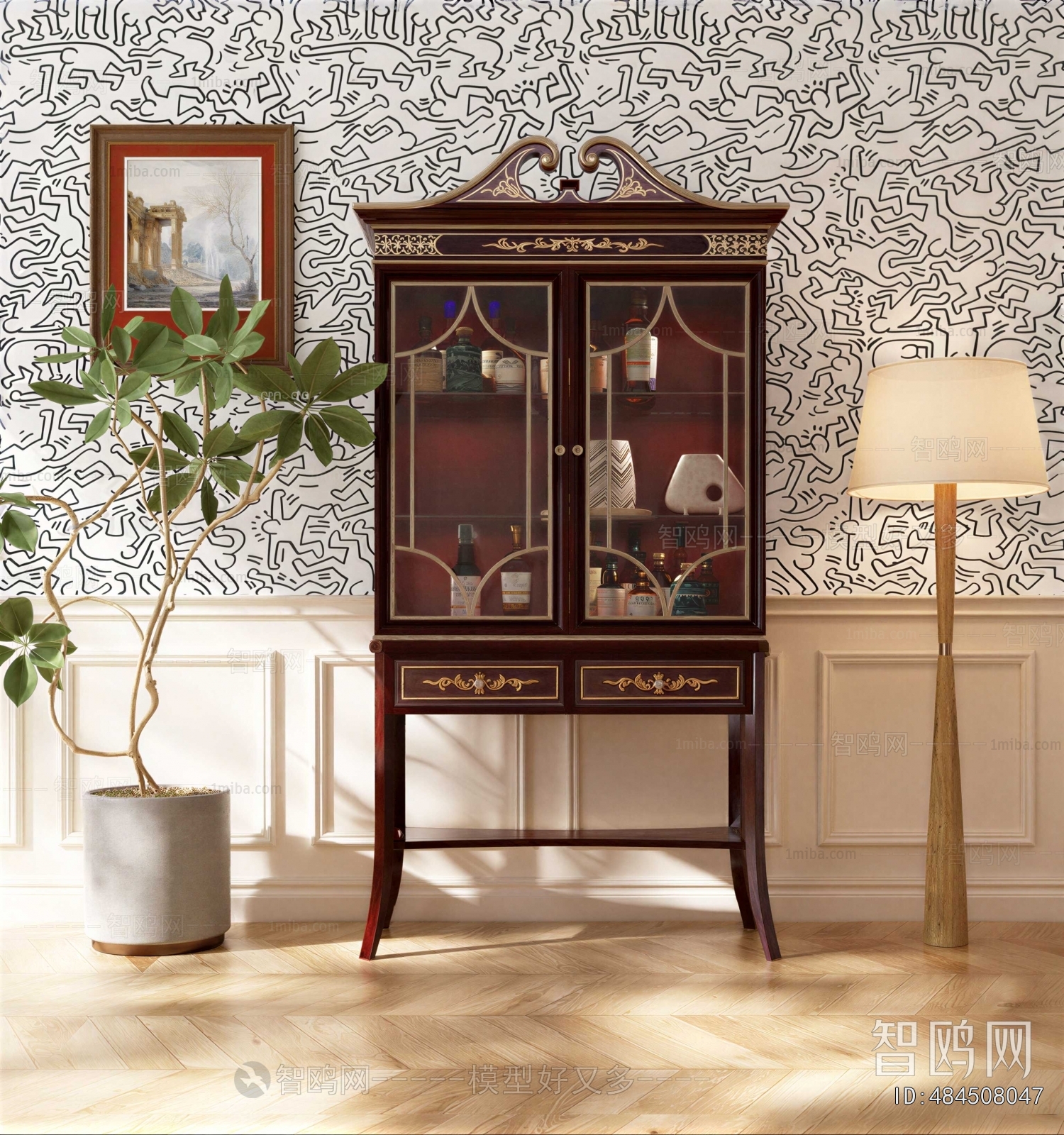 European Style Wine Cabinet