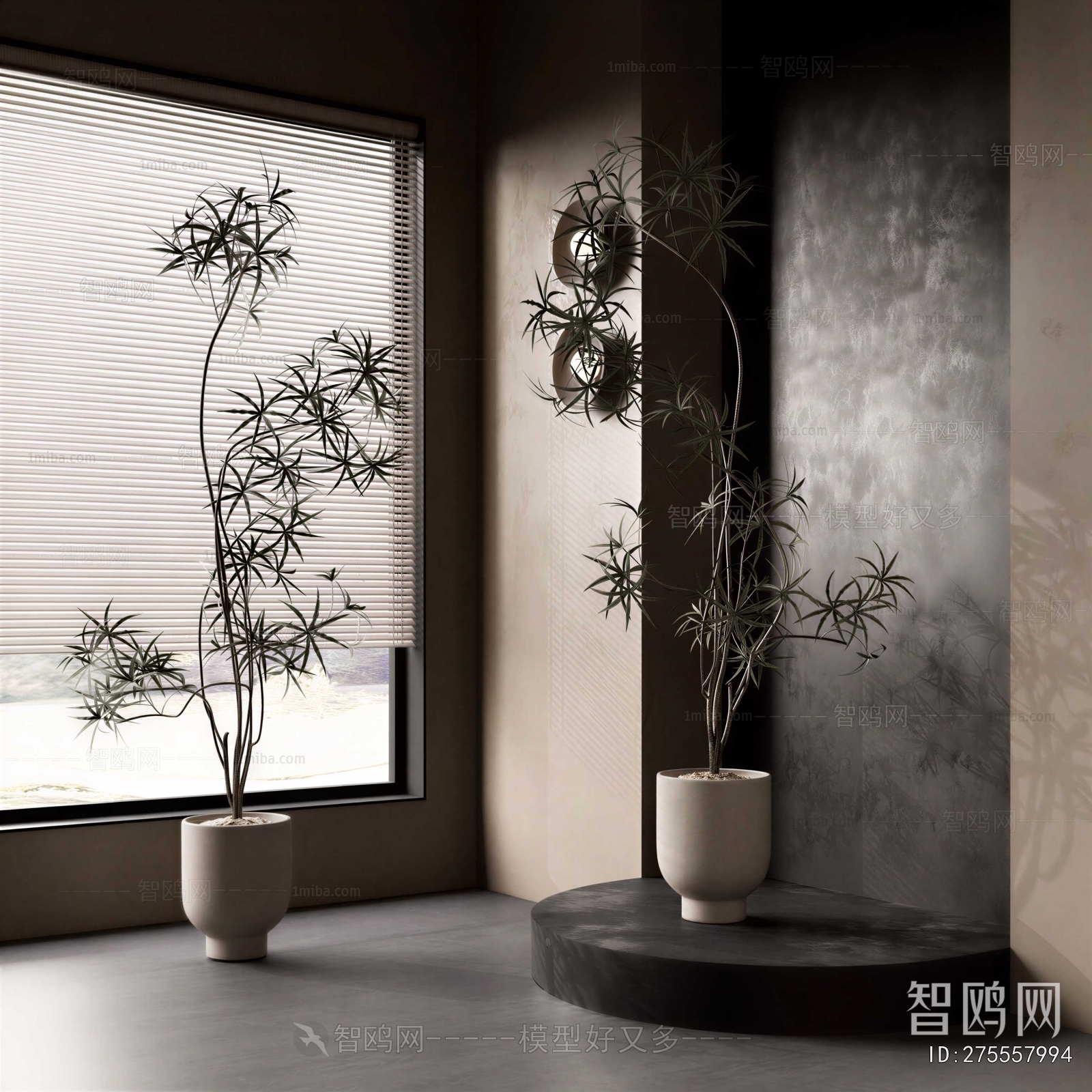 Wabi-sabi Style Ground Green Plant Potted Plants