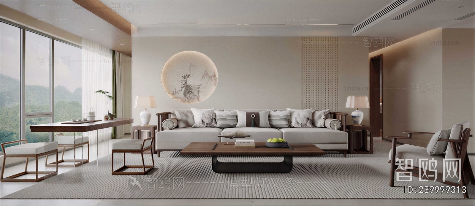 New Chinese Style A Living Room