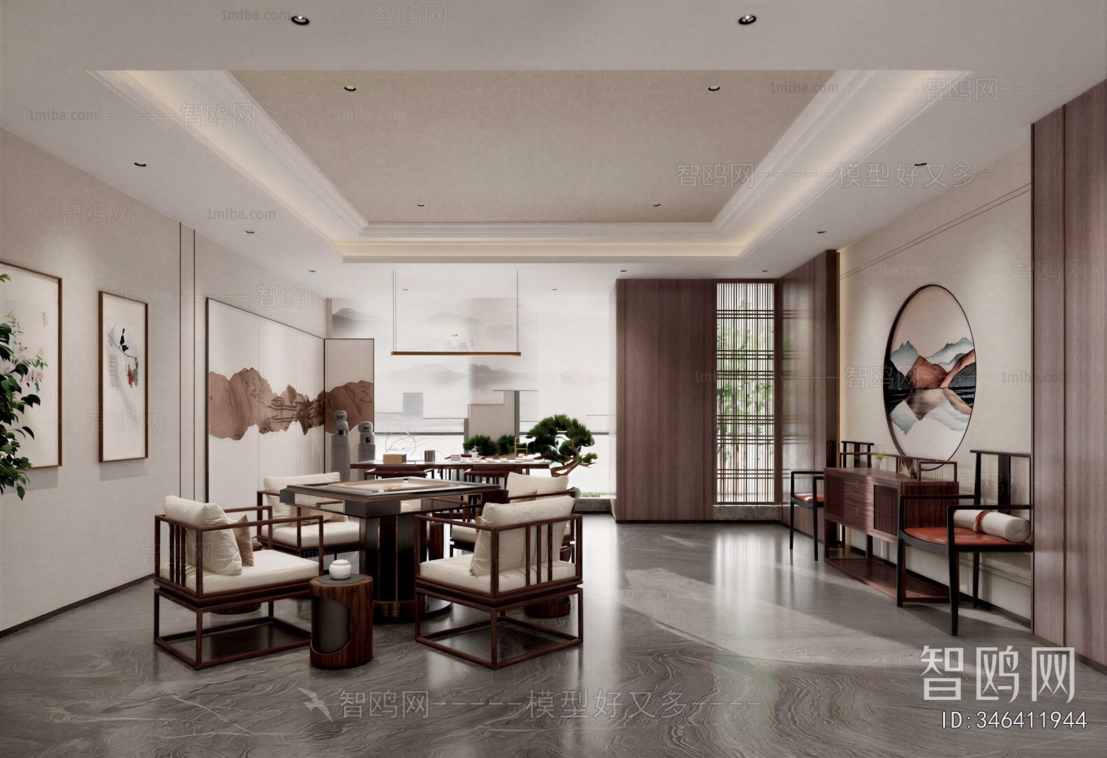 New Chinese Style Chess And Card Room