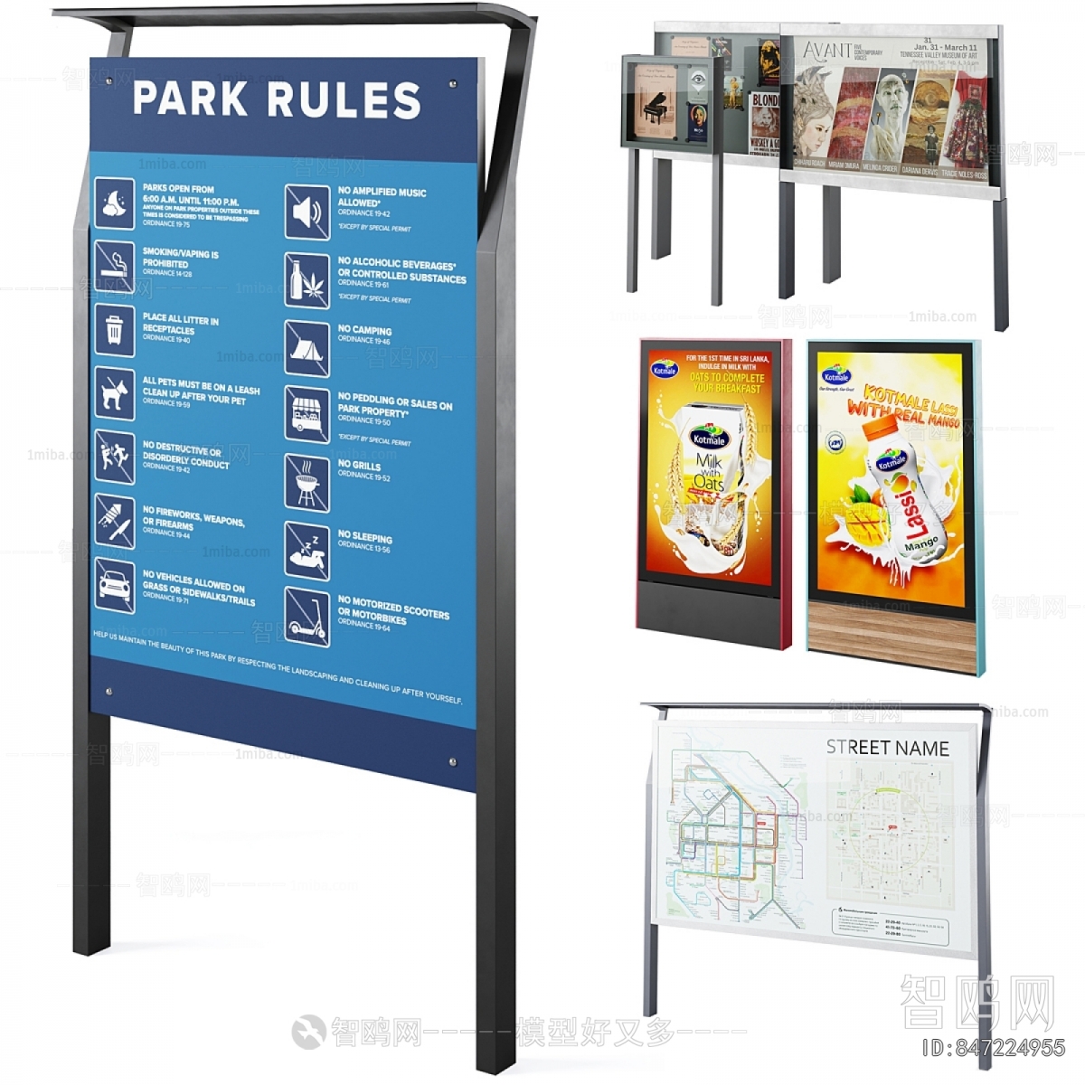 Modern Guide Board/bulletin Board