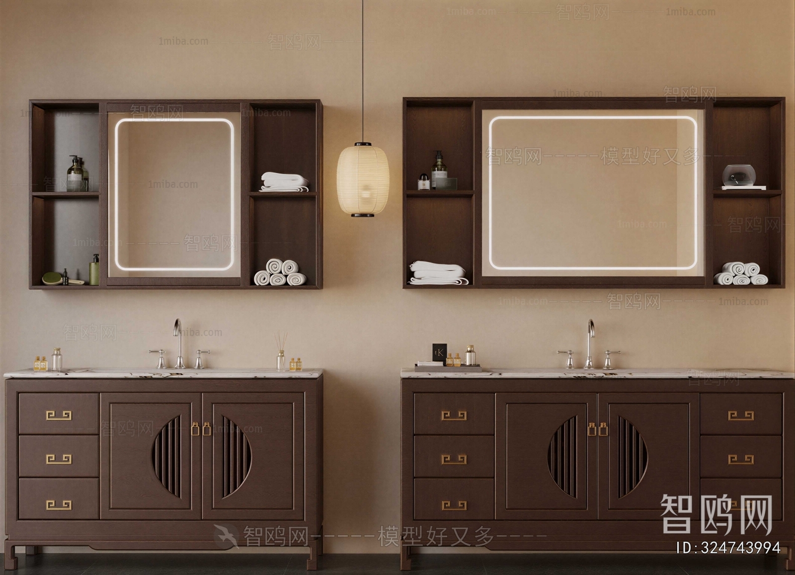 New Chinese Style Bathroom Cabinet