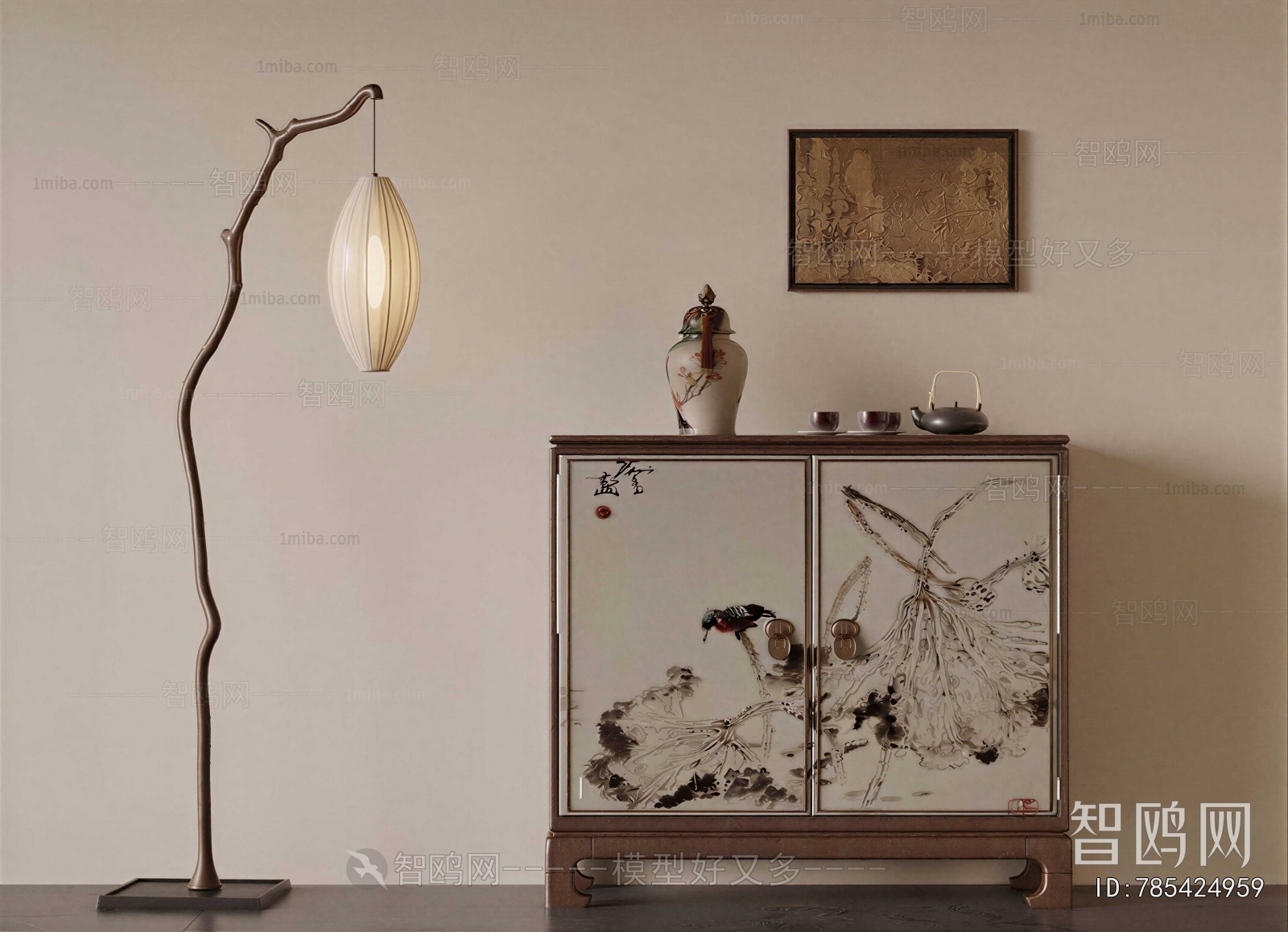 New Chinese Style Entrance Cabinet