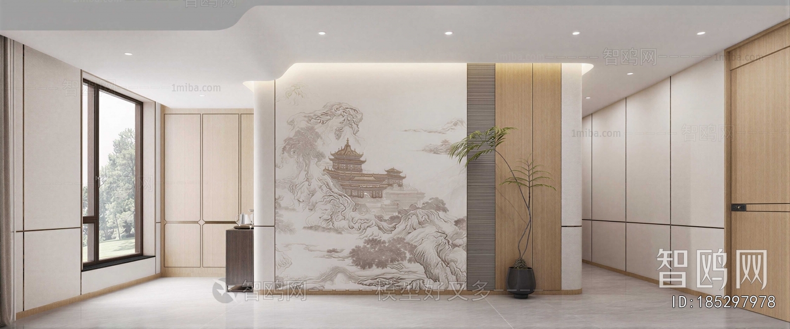 New Chinese Style TV Wall