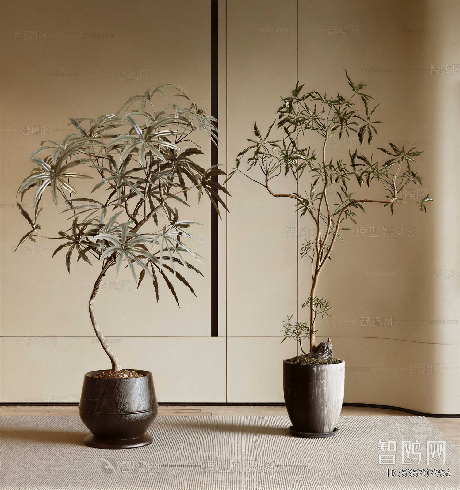 New Chinese Style Ground Green Plant Potted Plants