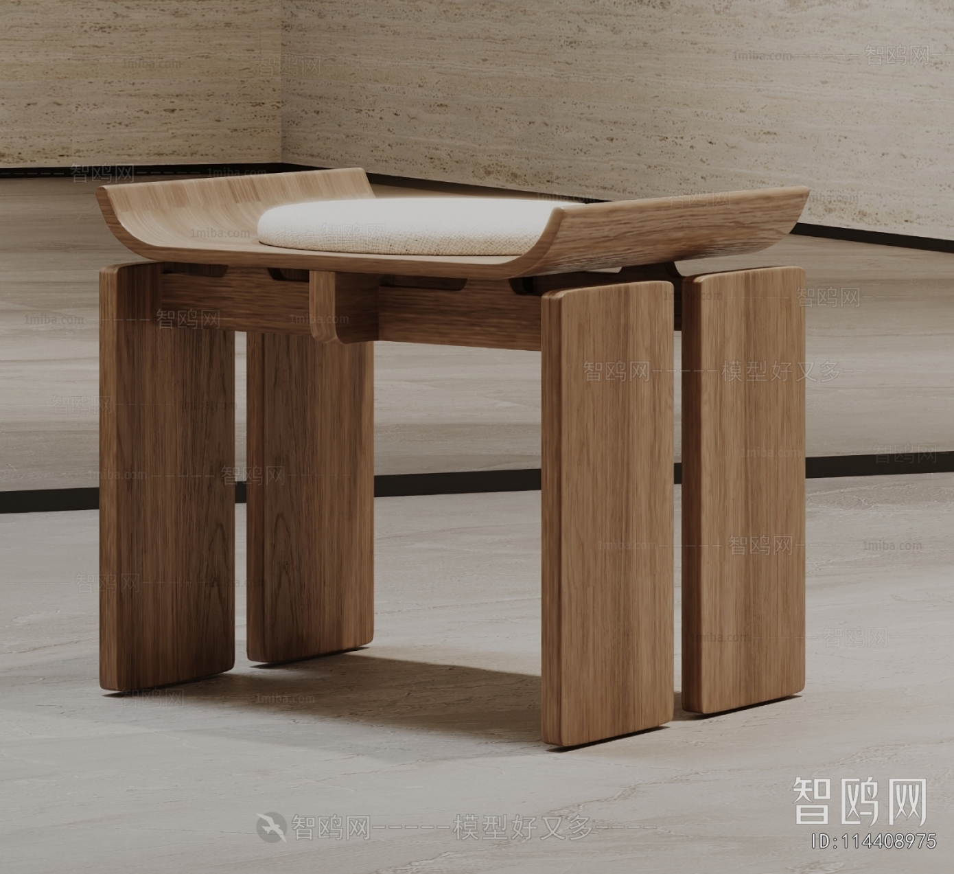 Wabi-sabi Style Stool