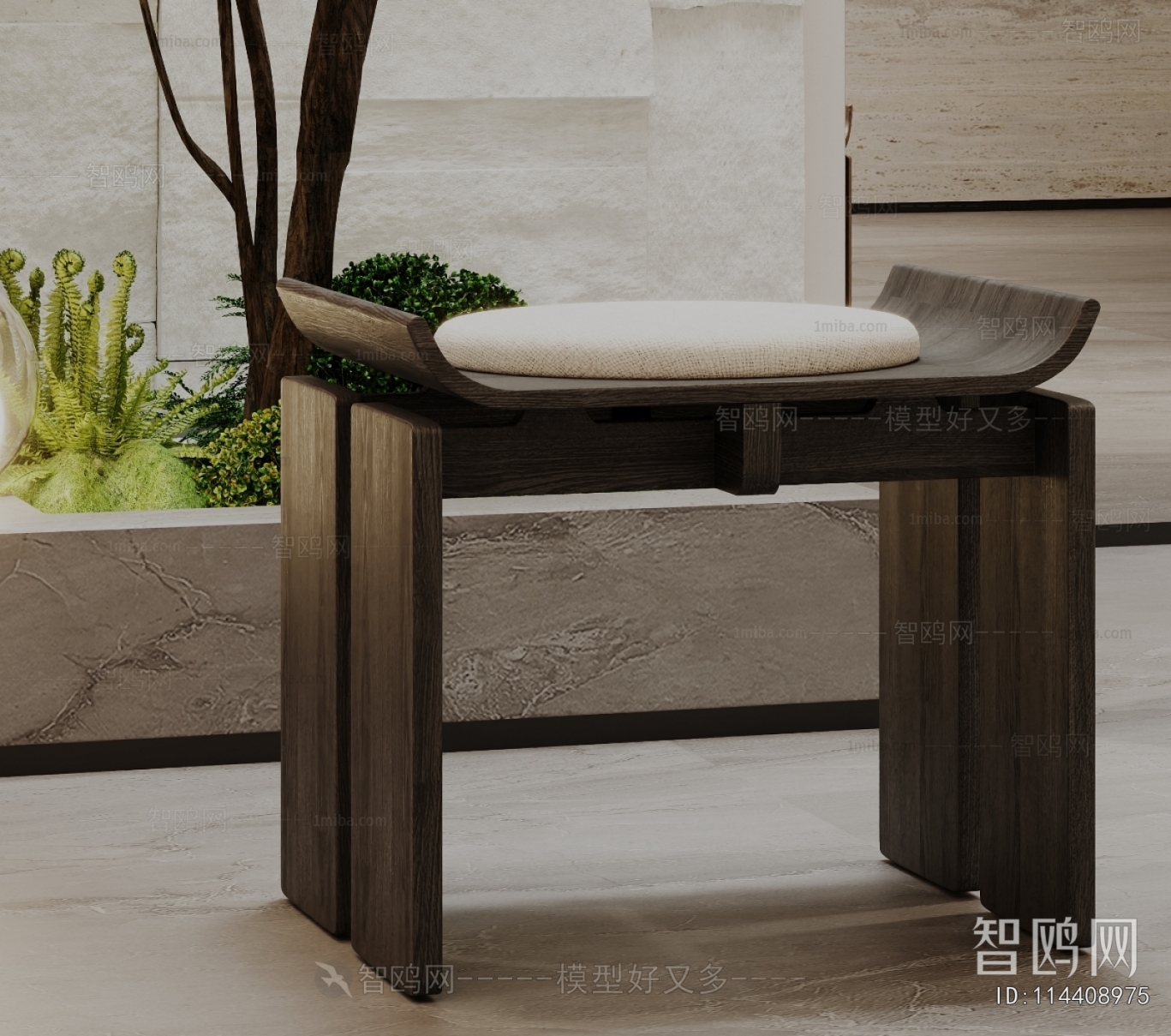 Wabi-sabi Style Stool