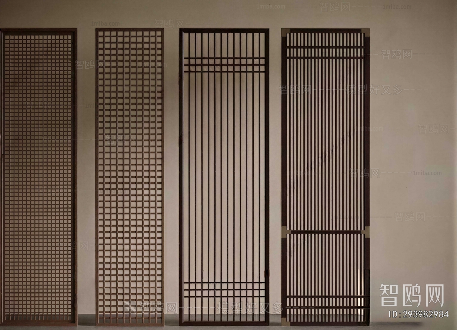 New Chinese Style Wooden Screen Partition