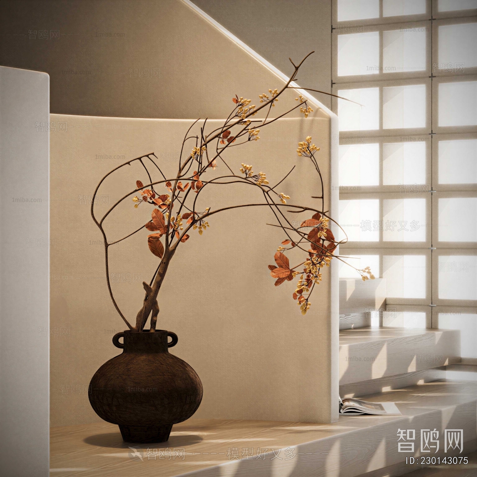 Wabi-sabi Style Dried Branch