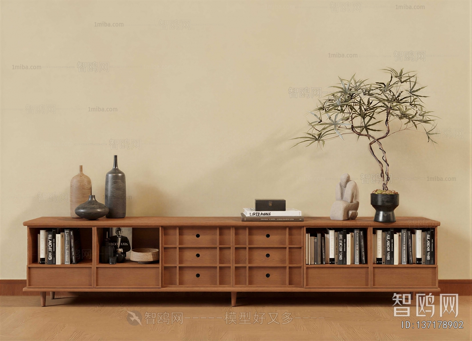 Wabi-sabi Style Bookcase