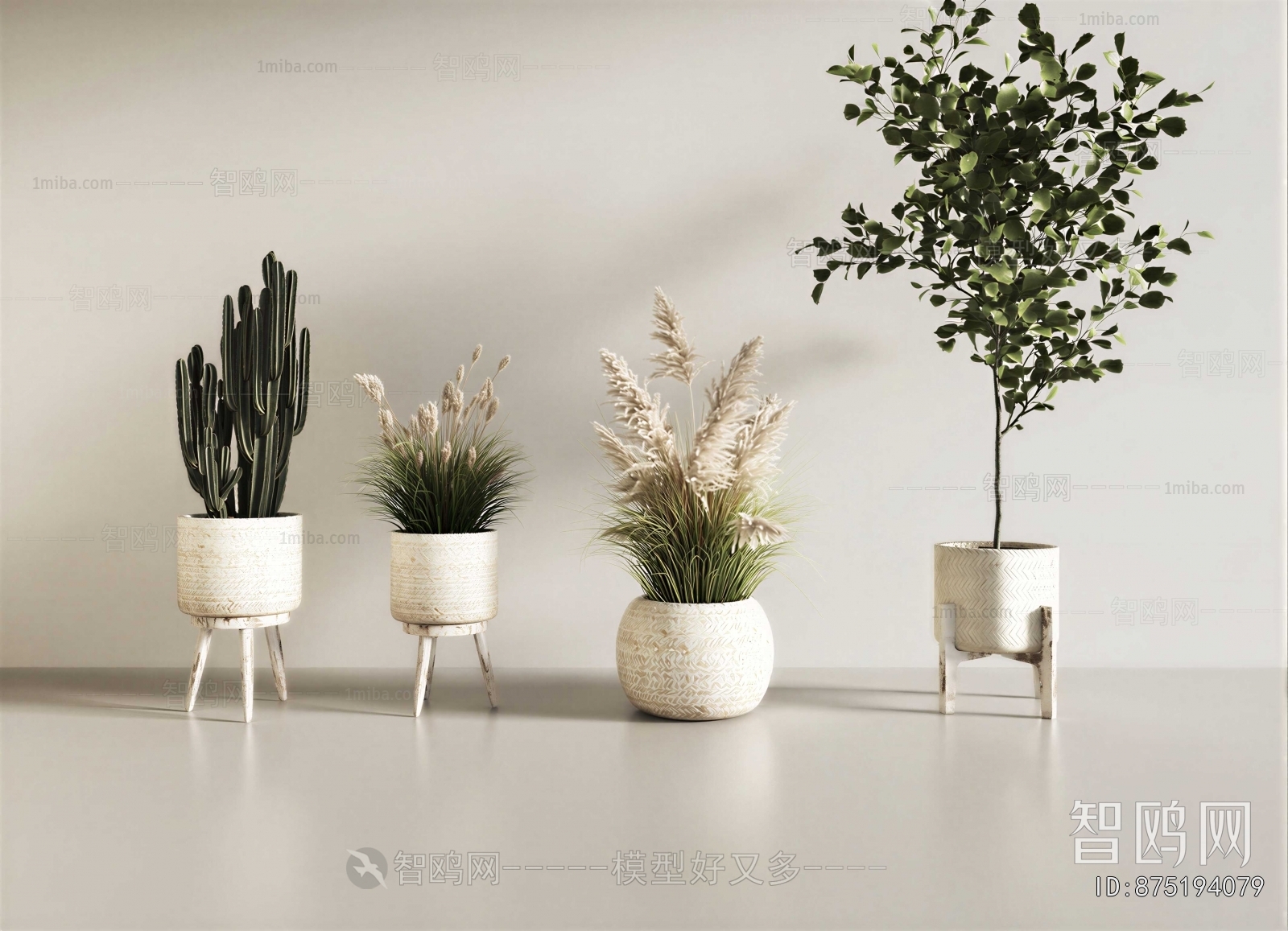 Modern Ground Green Plant Potted Plants