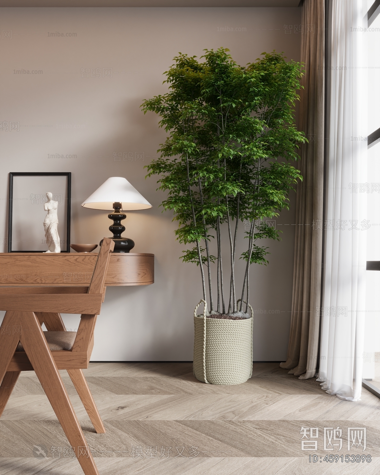 Modern Ground Green Plant Potted Plants
