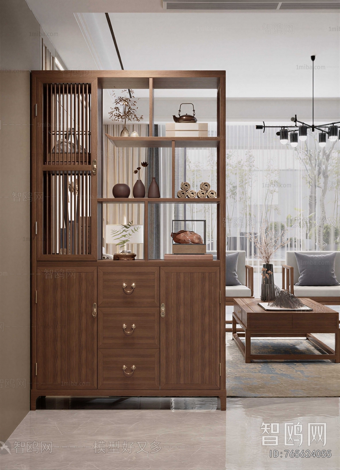 New Chinese Style Entrance Cabinet