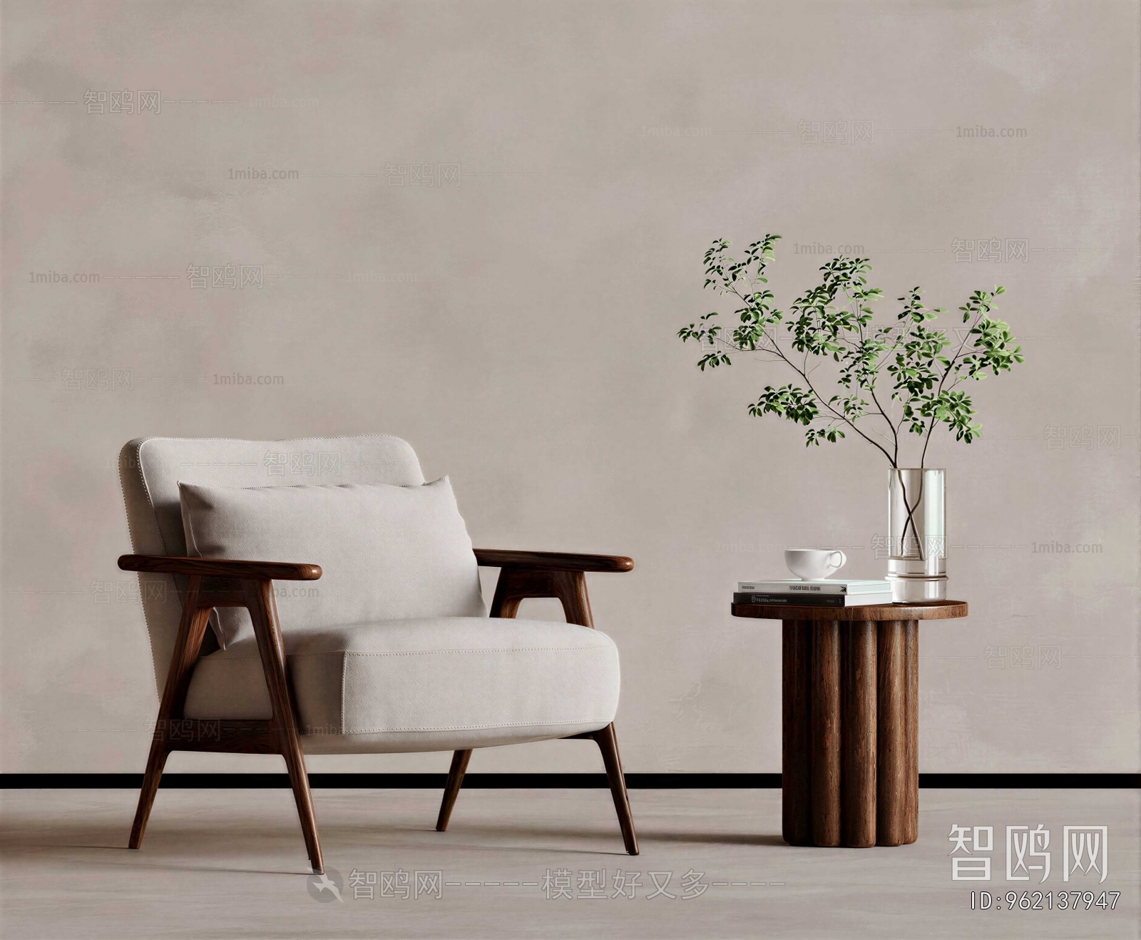 Wabi-sabi Style Lounge Chair