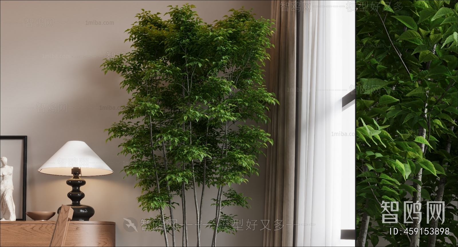 Modern Ground Green Plant Potted Plants