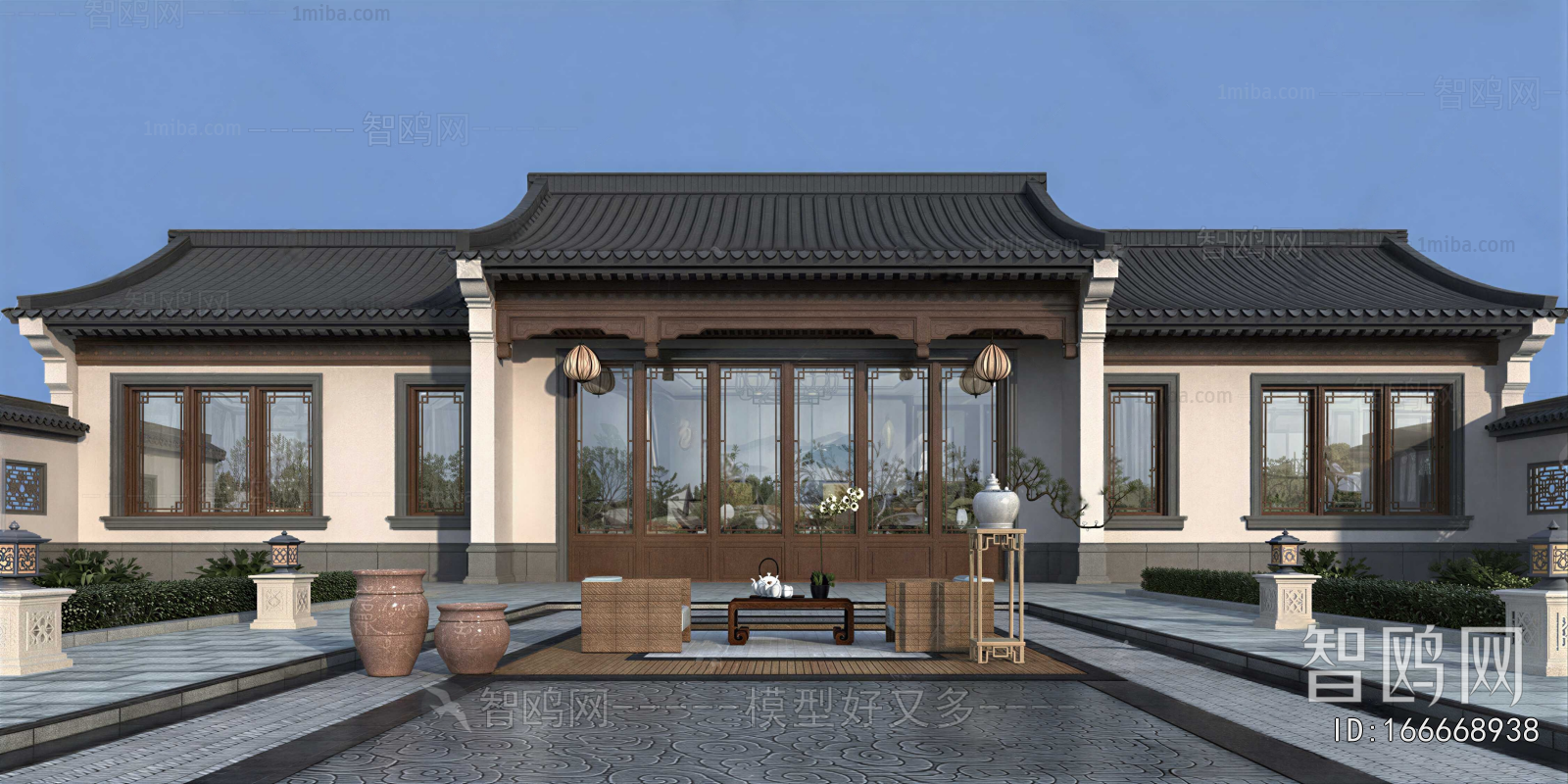 New Chinese Style Courtyard/landscape
