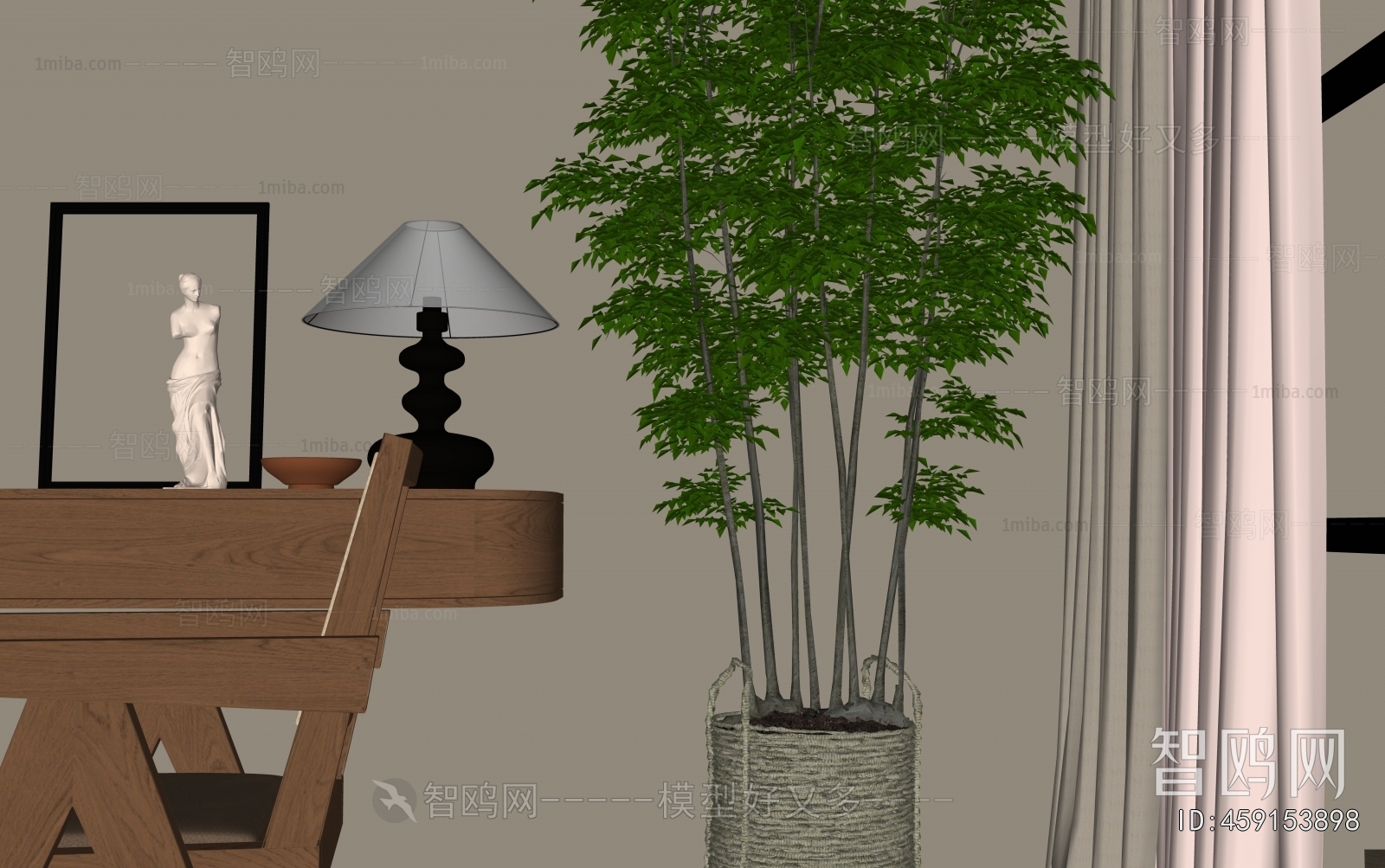 Modern Ground Green Plant Potted Plants