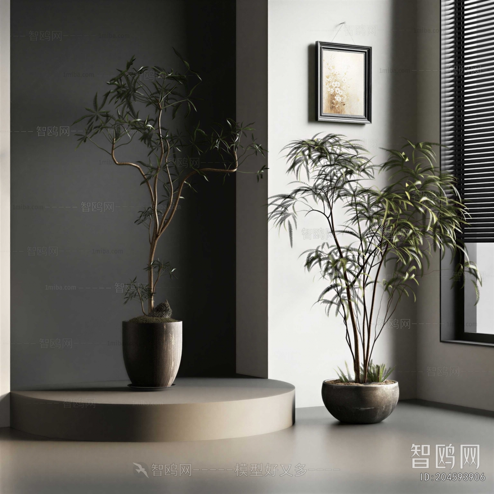 Modern Ground Green Plant Potted Plants