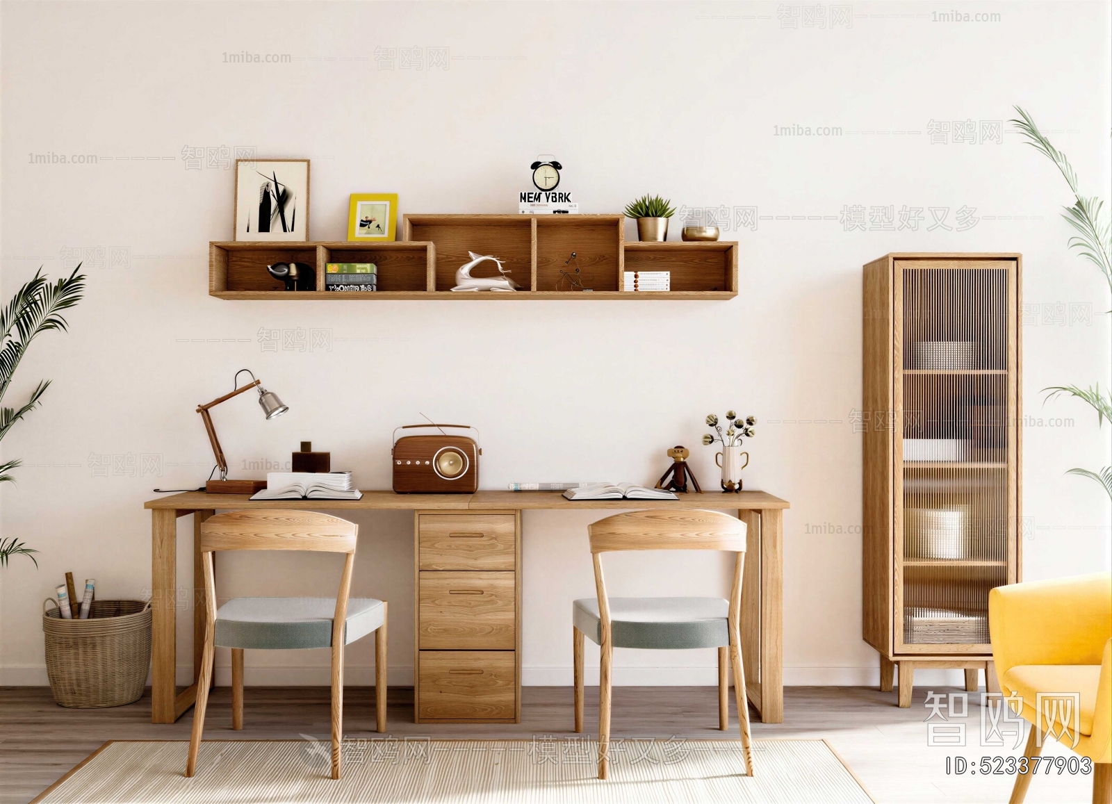 Nordic Style Computer Desk And Chair