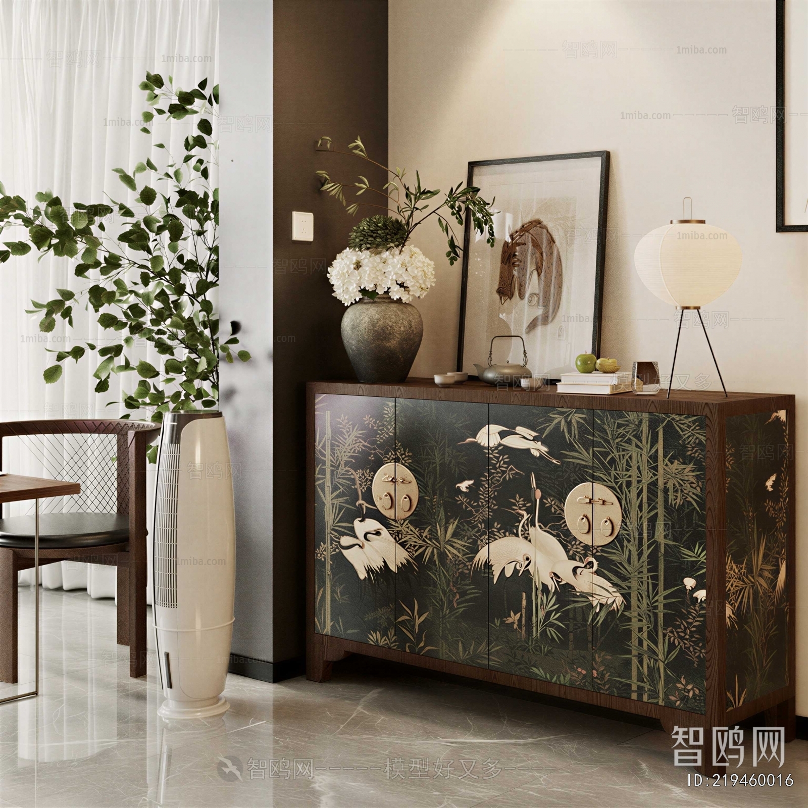 New Chinese Style Entrance Cabinet