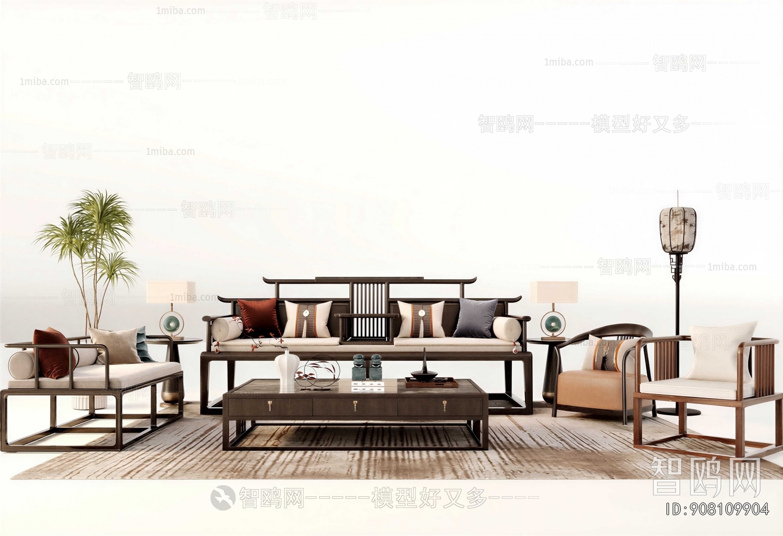 New Chinese Style Sofa Combination