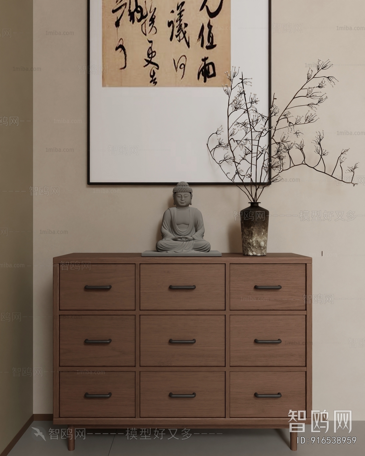New Chinese Style Entrance Cabinet