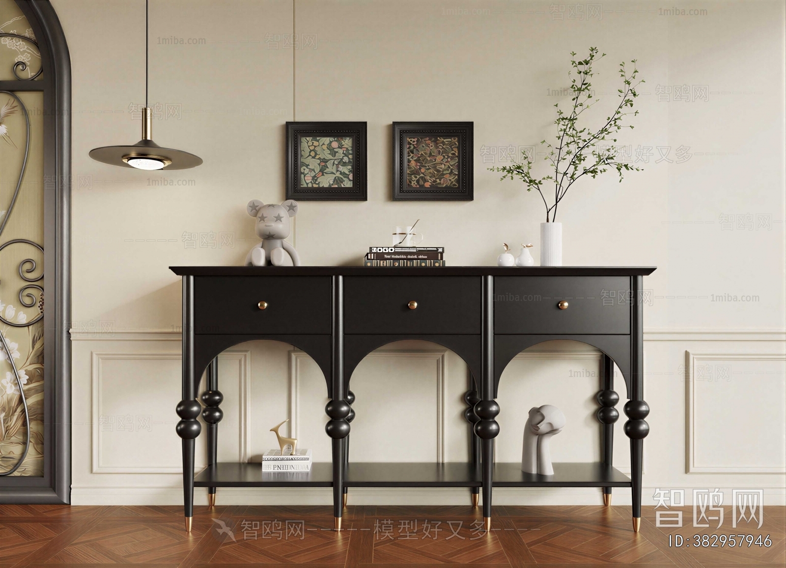 French Style Entrance Cabinet