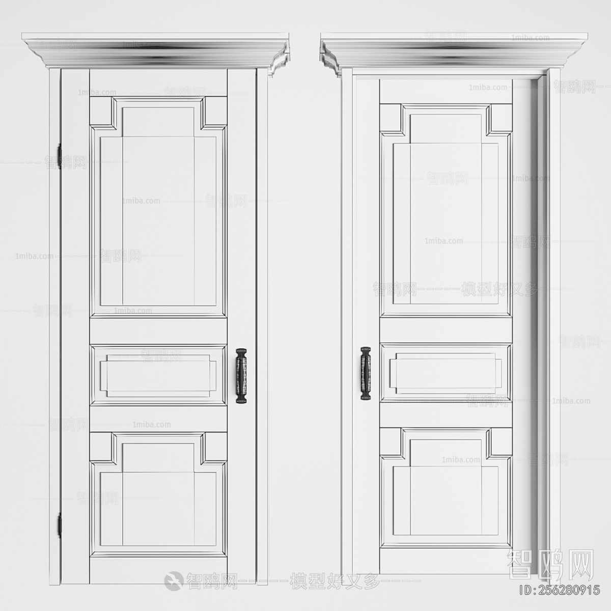 Retro Style Solid Wood Door