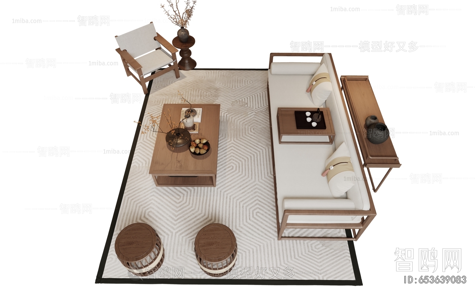 New Chinese Style Sofa Combination