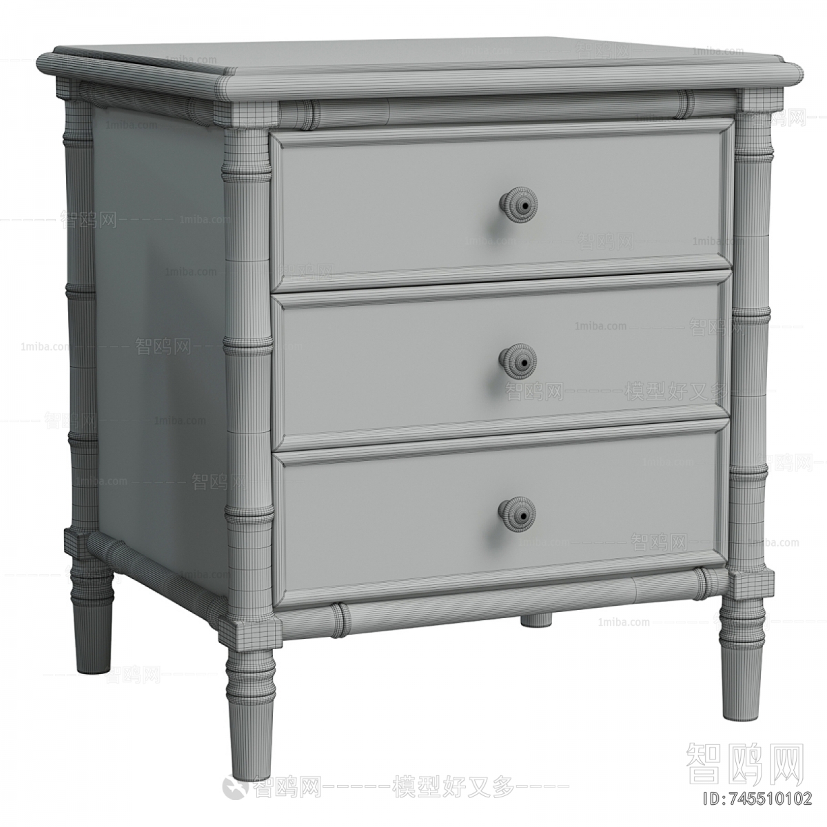 European Style Bedside Cupboard