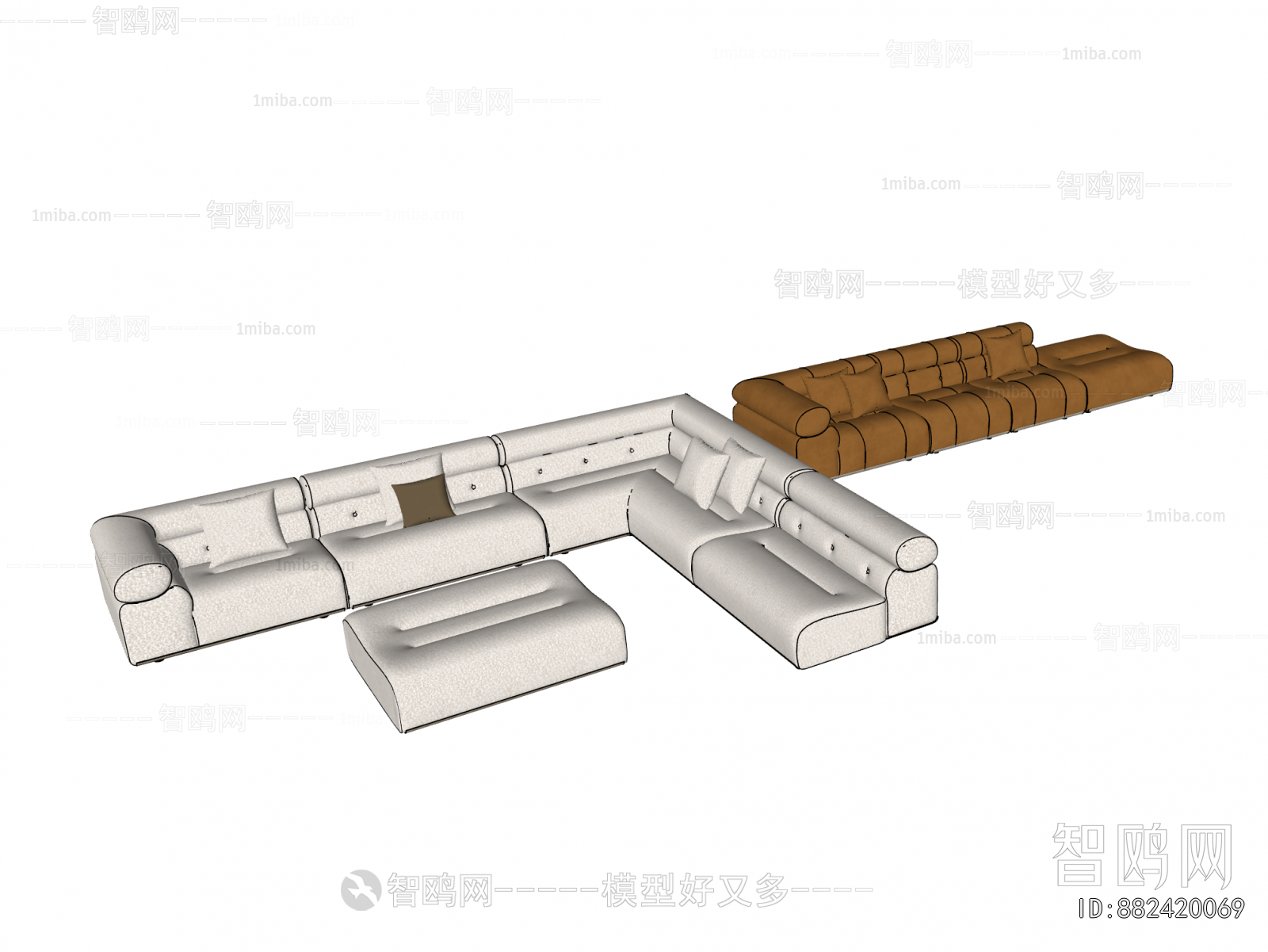 Modern Multi Person Sofa