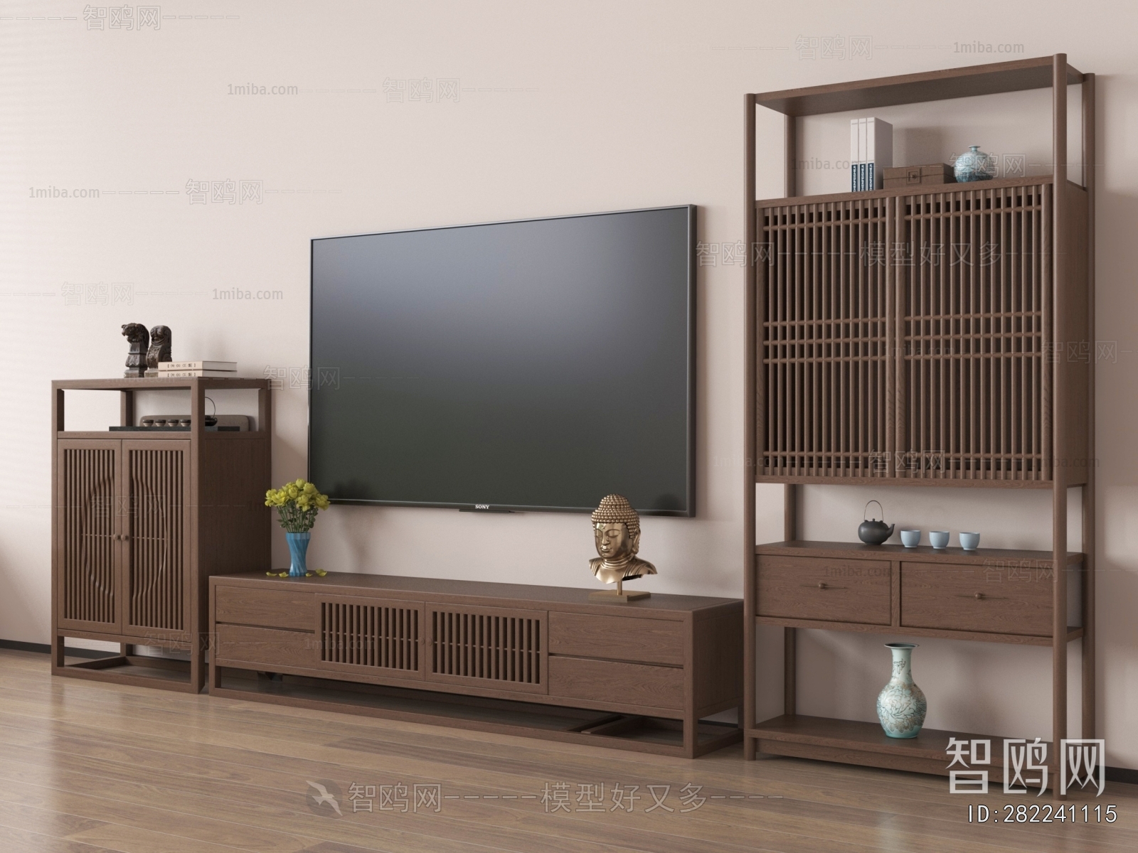 New Chinese Style TV Cabinet