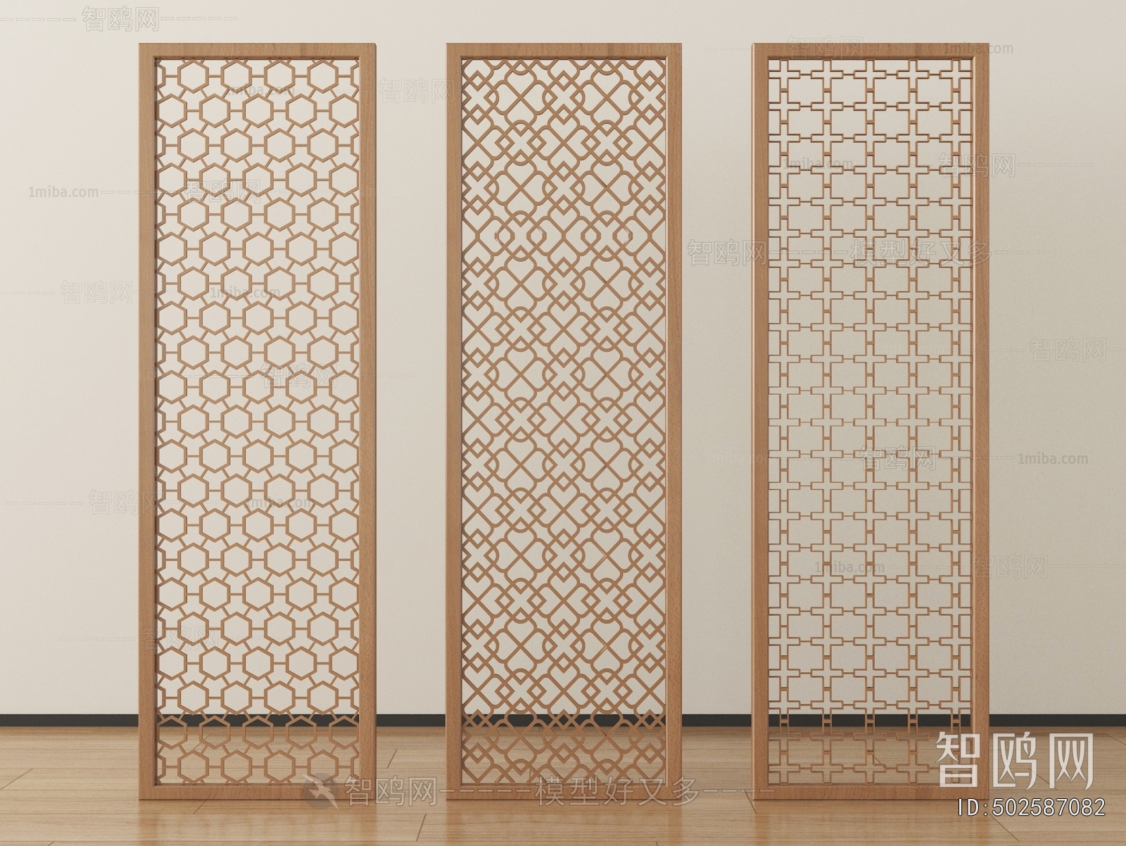 New Chinese Style Wooden Screen Partition