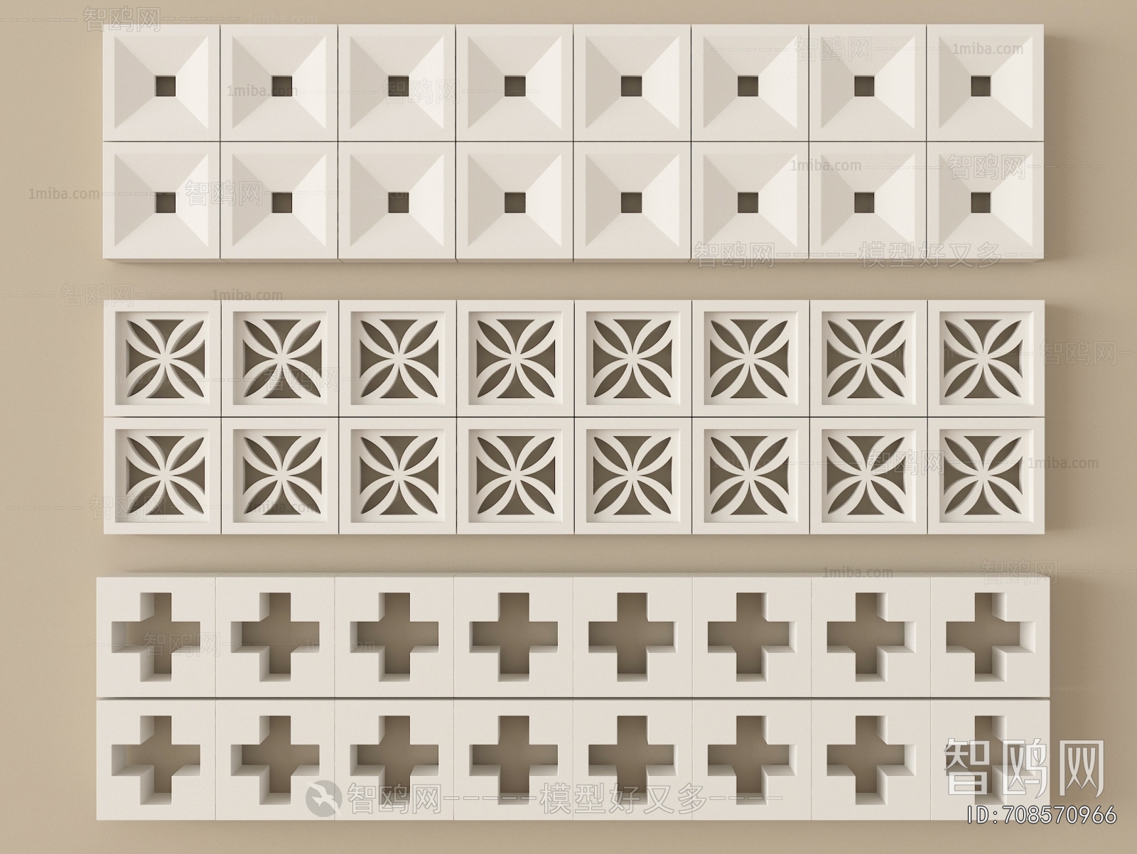 French Style Cement Brick Screen Partition