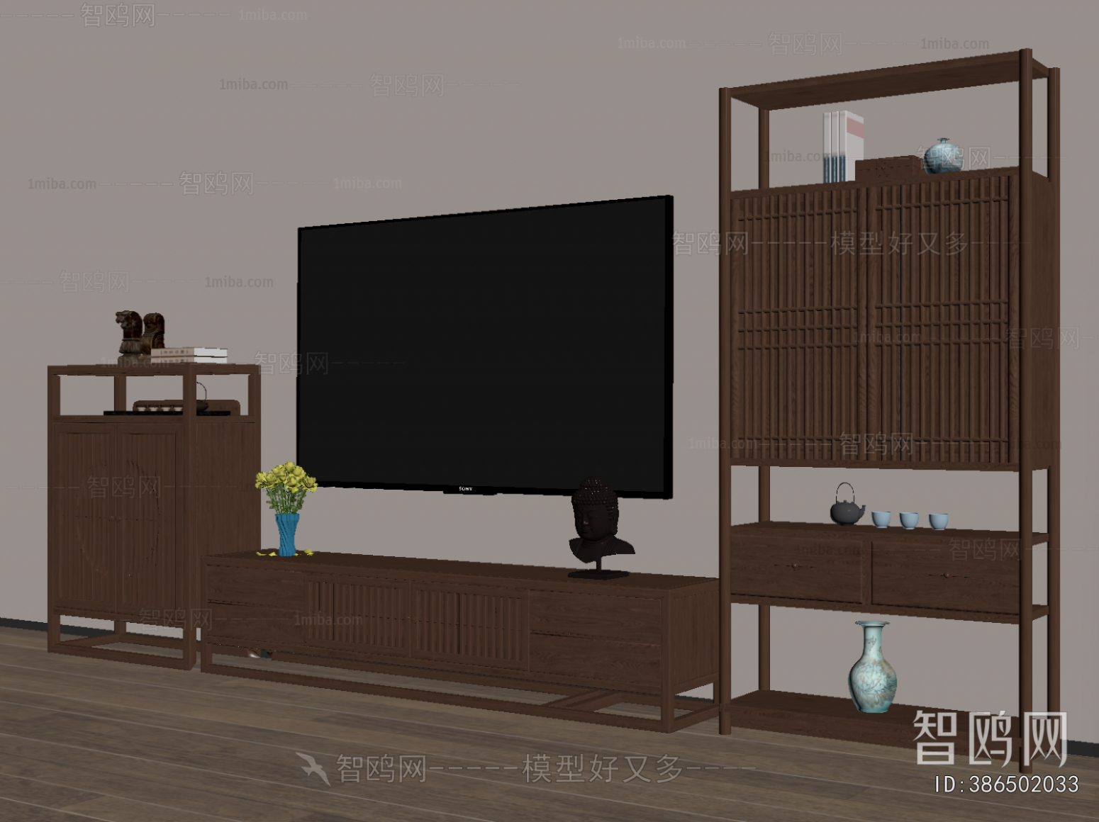 New Chinese Style TV Cabinet