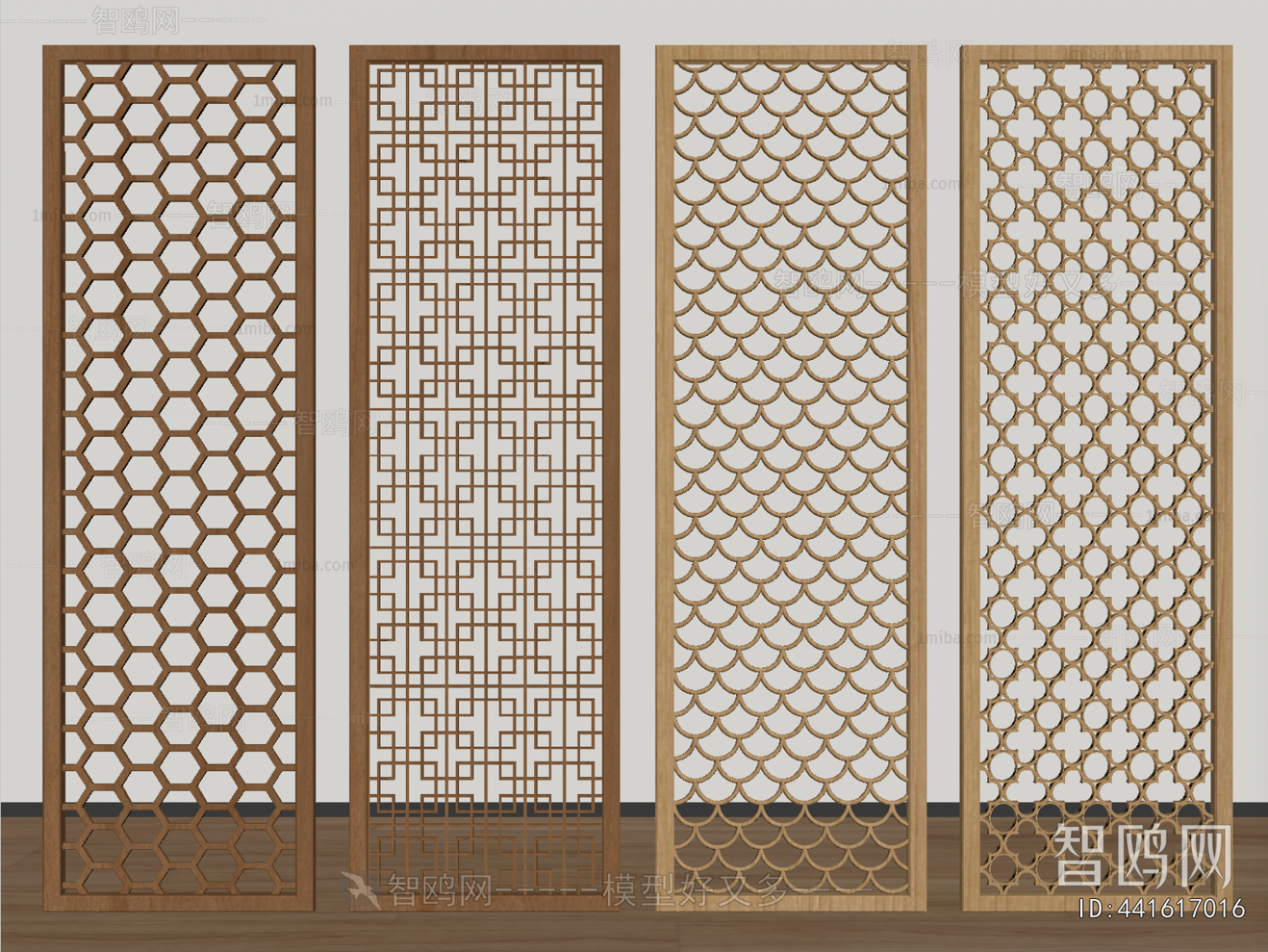 New Chinese Style Wooden Screen Partition