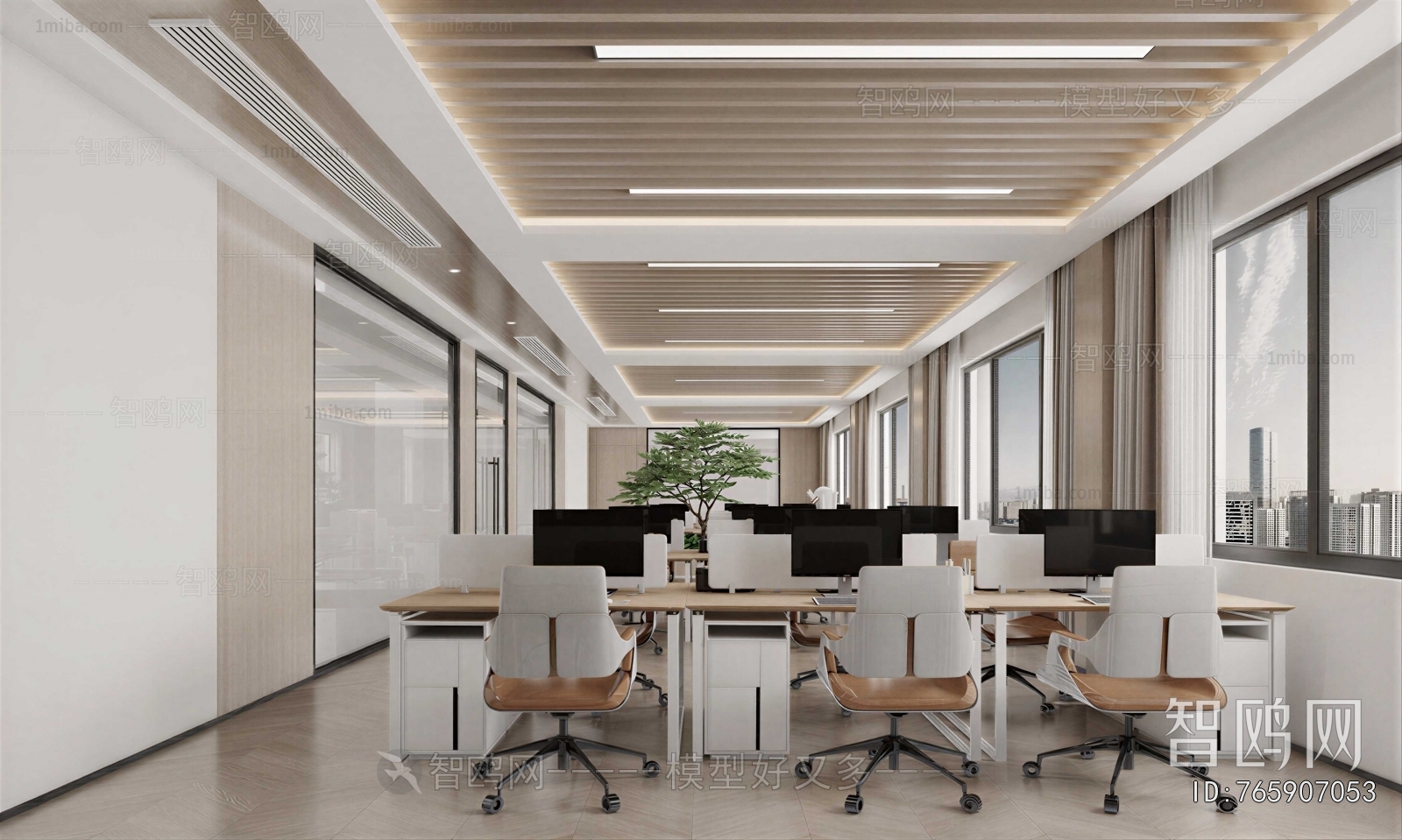 Modern Office Reception Desk