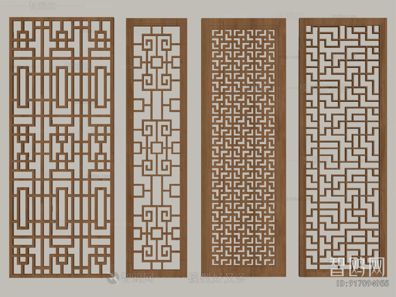 New Chinese Style Wooden Screen Partition