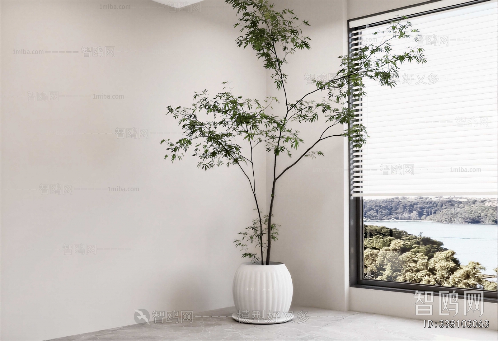 Modern Ground Green Plant Potted Plants