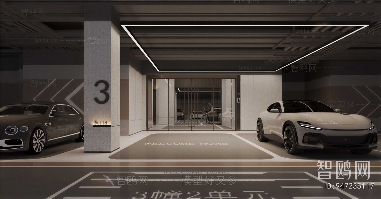 Modern Underground Parking Lot